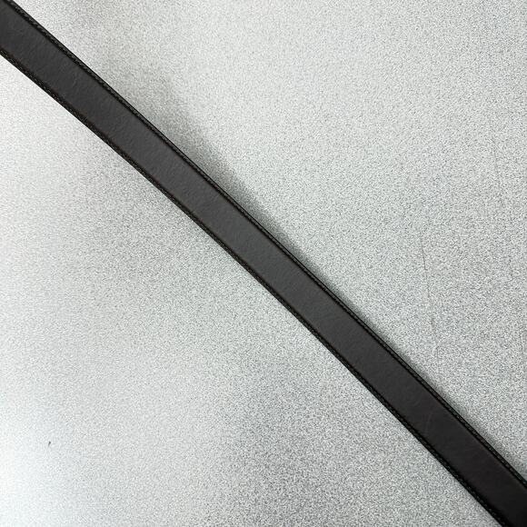 Brooks Brothers Leather Belt Mens 36 Wine Silver Buckle Italy 1.25in Preppy - Picture 4 of 10